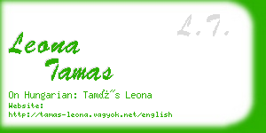 leona tamas business card